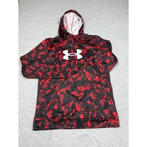 Under Armour Youth Boys Size XL Fleece Big Logo Printed Red Camo NWT - Picture 1 of 16