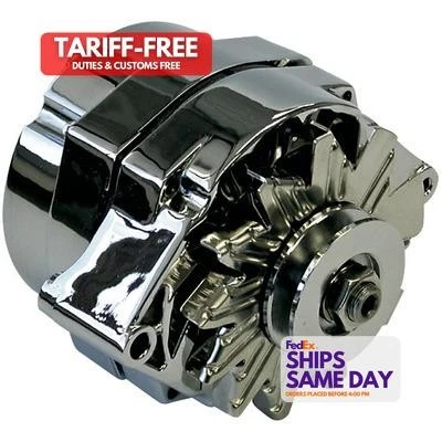 Proform 66445N, One Fits 70-Amp Chrome Alternator Fits 73-86 Gm Performance Part - Image 1 of 4