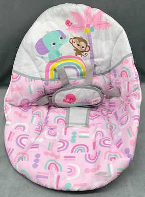 Cubierta de asiento de tela de repuesto Bright Starts Baby Swing Pink Paradise Foto 1 de 2