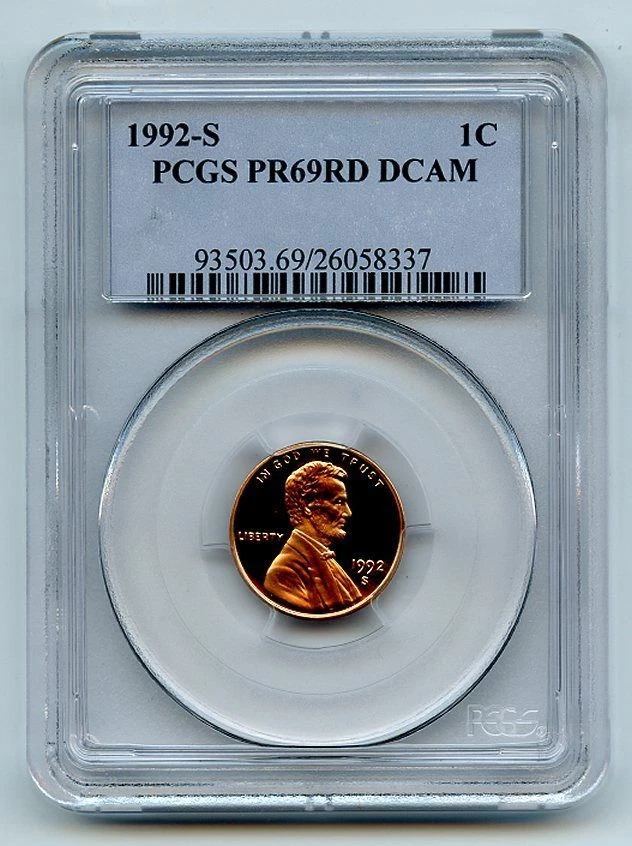 1992 S 1C Lincoln Cent Proof PCGS PR69DCAM - Image 1 of 1