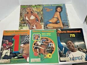 Vintage Sports Illustrated Magazines lot 5 Alabama Hank Aaron Christie Brinkley - Picture 1 of 8