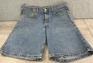Vintage Levis 550 Y2K 90's Blue Denim Shorts Mens Size 34 Waist - Picture 1 of 15