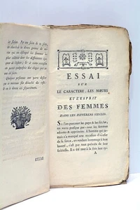 LIVRE ANCIEN THOMAS CARACTERE MOEURS ET ESPRIT DES FEMMES PARIS 1772 - Picture 1 of 5