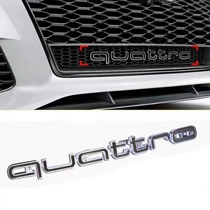Audi quattro Emblem 3D Kühlergrill Abzeichen A3 A4 A5 A6 A7 A8 Q3 Q5 Q7 RS - Bild 1 von 6