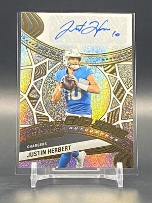 2025 Panini Revolution Justin Herbert Auto End Zone Autographs #/199 Chargers - Image 1 of 4