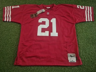 Mitchell & Ness Deion Sanders San Francisc 49ers 复古球衣男式 2XL 全新带标签  — 第 1/4 张图片
