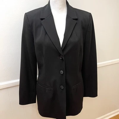 Chaqueta Blazer Karen Kane Mujer Negra Manga Larga Talla 8 Foto 1 de 4