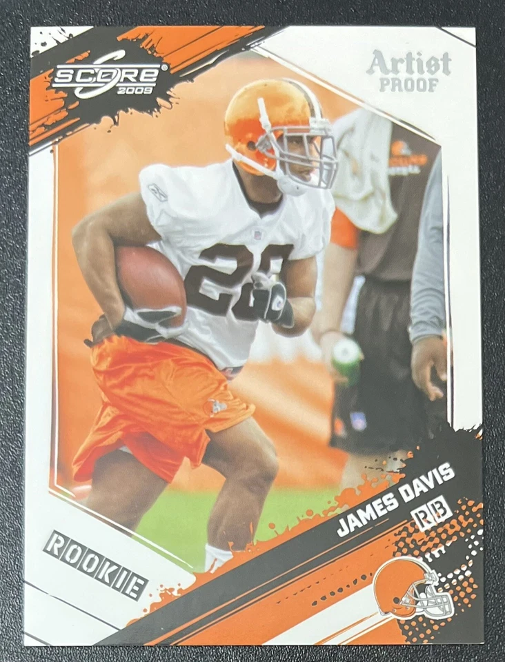 James Davis 2009 Score ROOKIE Artist Proof SP /32 #347 - Cleveland Browns - Image 1 of 2