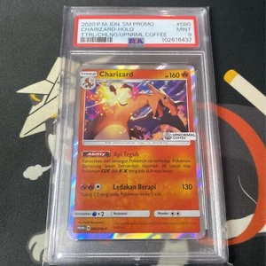 PSA 9 MINT Charizard 080/SM-P Upnormal Coffee Promo Indonesian Pokemon - Picture 1 of 2