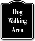 Hund Walking Area SCHWARZ Aluminium Verbundschild