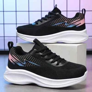 Damen Sneaker Tennisschuhe Luftpolster Laufen Walking Schuhe Fußgewölbestütze Fitnessstudio - Bild 1 von 26