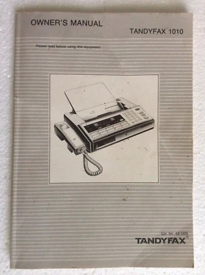 Tandy Fax Owners Manual 1010 - Image 1 of 4
