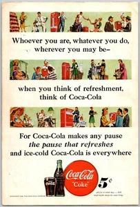 PRINT AD 1948 Coca Cola Coke Pause that Refreshes Vintage 6.75" x 10" - Picture 1 of 1