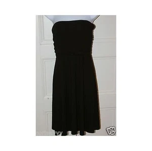 ANN TAYLOR Negro Sin tirantes Jersy Tubo Vestido Talla M - Imagen 1 de 6