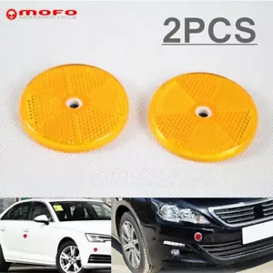 2pcs Truck ECE/SAE Round Reflector Sticker Side Mark Universal For Dirt Bike ATV - Picture 1 of 9