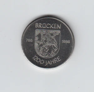 DDR Medaille magnetisch 1200 Jahre Brücken 786-1986 - Bild 1 von 2