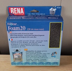 Rena Filstar 20 PPI FOAM Fine Foam Pads 2 Pack 20 Pores Per Inch - Picture 1 of 4