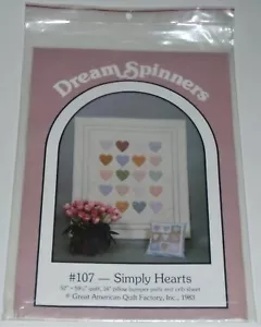 Simply Hearts Quilt Pillow Bumper Pads & Crib Sheet Pattern #107 Dream Spinners - Picture 1 of 3