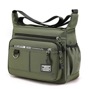 Men's Casual Fashion Single Shoulder Luxury Multi-layer Pocket Oxford Design Bag