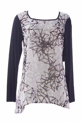 MIRACLEBODY by Miraclesuit Mujer Web Estampado Pliegue Back Túnica Pequeño Negro - Imagen 1 de 3