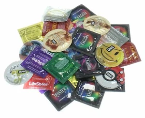 100 CONDOMS - Mixed magnums, atlas, Ones xl, and more Exp 2027 Or Later - Picture 1 of 2