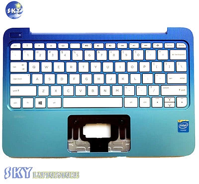 Reposamanos azul HP Stream 11D 11-d 11-d010nr EAY0A005010 con teclado vendedor de EE. UU. "A" Foto 1 de 3