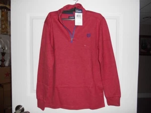 NWT BOYS CHAPS RED ZIP TOP PULLOVER SHIRT LARGE 14-16 - Picture 1 of 2