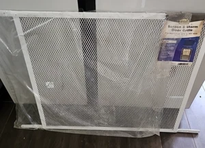 MD Screen Door Protector 30" to 36" White Metal Grille - Picture 1 of 8
