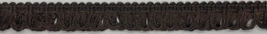 1" Dark Brown Loop Fringe Fabric Trim 6 Yards Trimming - Picture 1 of 1