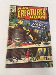 WHERE CREATURES ROAM #1 (MARVEL 1970) JACK KIRBY Bronze Age Horror The Brute - Picture 1 of 11