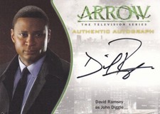 Arrow Season 1 Autograph Card A3 David Ramsey as John Diggle