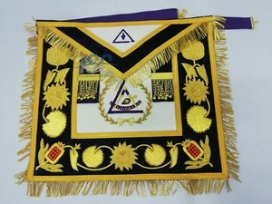 HAND EMBROIDERY GRAND PAST ILLUSTRIOUS MASTER APRON - Picture 1 of 4