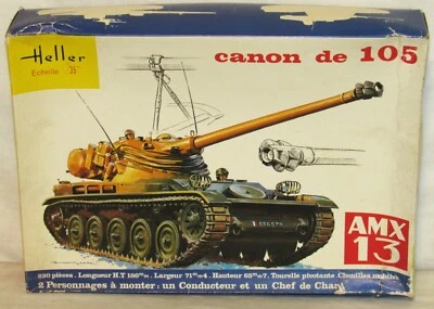 Heller #L781 AMX 13-Canon de 105 1:35 比例开箱-全新无标签 — 第 1/4 张图片