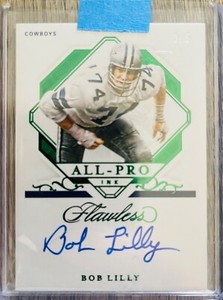 2021 Flawless Bob Lilly Emerald All Pro Ink On Card Autograph 3/5 Cowboys Auto