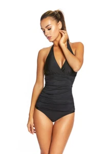 WS4.2-1007-A-1102) MUJER NECKHOLDER TANKINI SET SWIMWEAR NEGRO NUEVA TALLA 36 - Imagen 1 de 1
