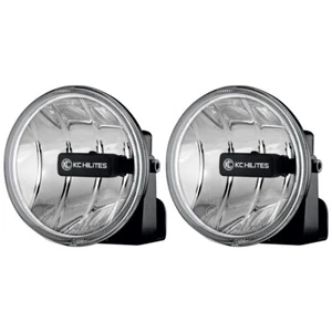 KC HiLiTES 493 2 White LED 4" Fog Lights Pair Pack Kit Black Magnesium Alloy - Foto 1 di 13