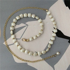 New Pearl Shell Dress Belt Fancy Women Waistband Chain X P3 - Picture 1 of 8