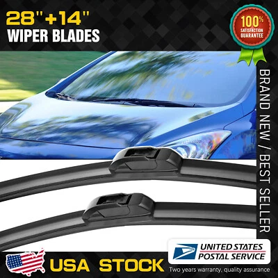 Juego de 2 escobillas limpiaparabrisas de repuesto OEM tamaño 28"14" para Nissan Sentra 2013-2016 Foto 1 de 4