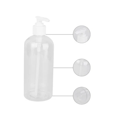  4 PCS Flacon Pompe Vide 500ml Conteneurs Taille Voyage Bouteilles Shampoing - Photo 1/4