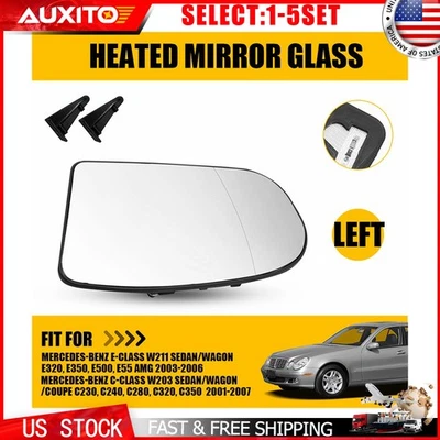 Espejo retrovisor térmico convexo lado conductor Mercedes W203 W211 OE 2038100121 1-5X Foto 1 de 4