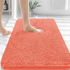 Bathroom Rugs 30x20, Extra Soft Absorbent Chenille Bath Rugs, Rubber Backing ... - Picture 1 of 8