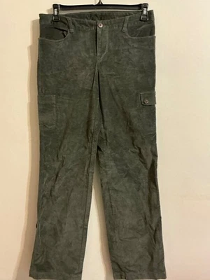 Calça cargo Columbia feminina tamanho 8 verde camurça bolsos cintura alta - Imagem 1 de 4