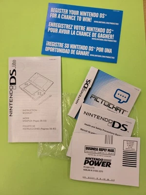 Folleto de instrucciones NINTENDO DS LITE + Manual de Pictochat Foto 1 de 2