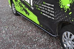 Negro Barras Laterales Curvo Para volkswagen transporter T6.1 Swb 2019-2024 Van - Imagen 1 de 8