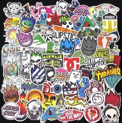 Lot 100 Random Vinyl Laptop Skateboard Stickers bomb Luggage Decals Dope Sticker - Image 1 of 4