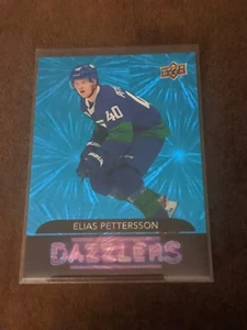Aceites Blue Edmonton 2020-21 Upper Deck Elias Pettersson Dazzlers - Imagen 1 de 2