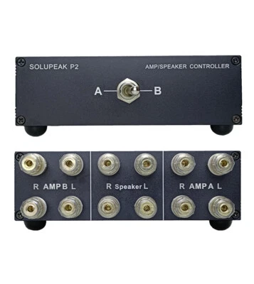 2 way  Amp Speaker Switcher Selector Switch Louspeaker Stereo Audio Control Box - Image 1 of 4