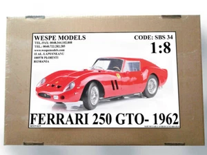 KIT 1:8 FERRARI 250 GTO 1962 MODELLI WESPE auto da corsa kit resina SBS34 - Foto 1 di 6