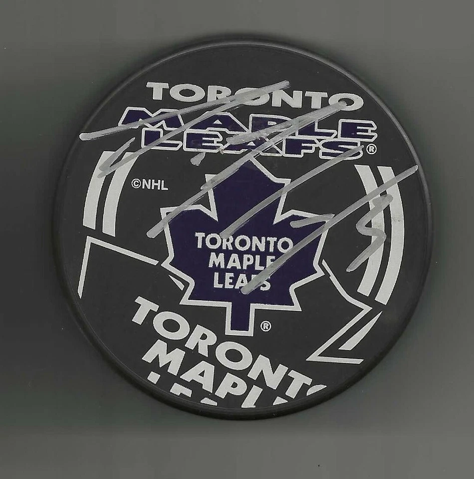 Dion Phaneuf Signed Toronto Maple Leafs Souvenir Puck - Image 1 of 1