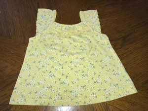 Baby Girls’ Yellow & Blue Floral Summer Sleeveless Top - 12-18 Months - New - Picture 1 of 2